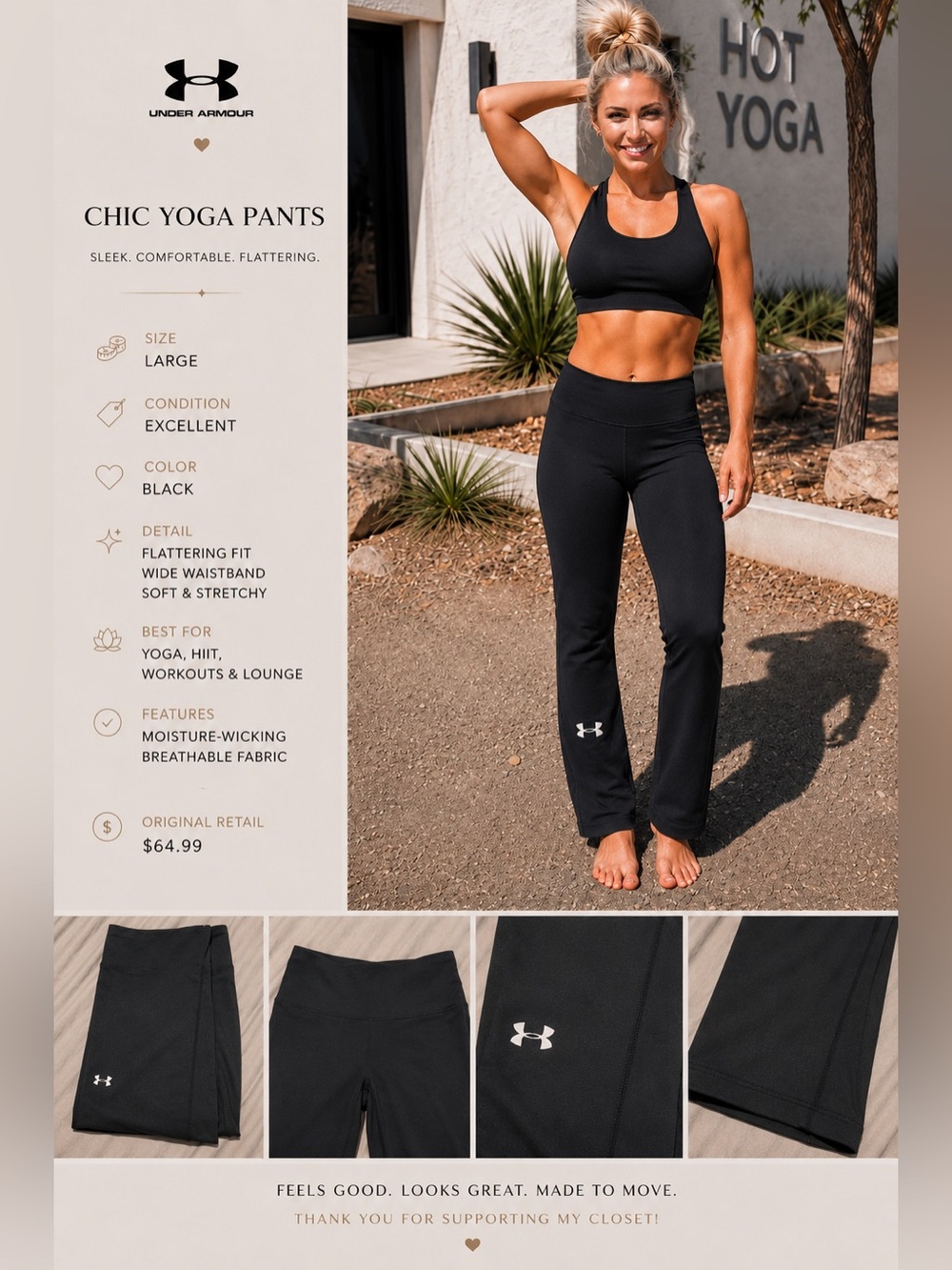 Under Armour Black Women's Track Joggers with Logo